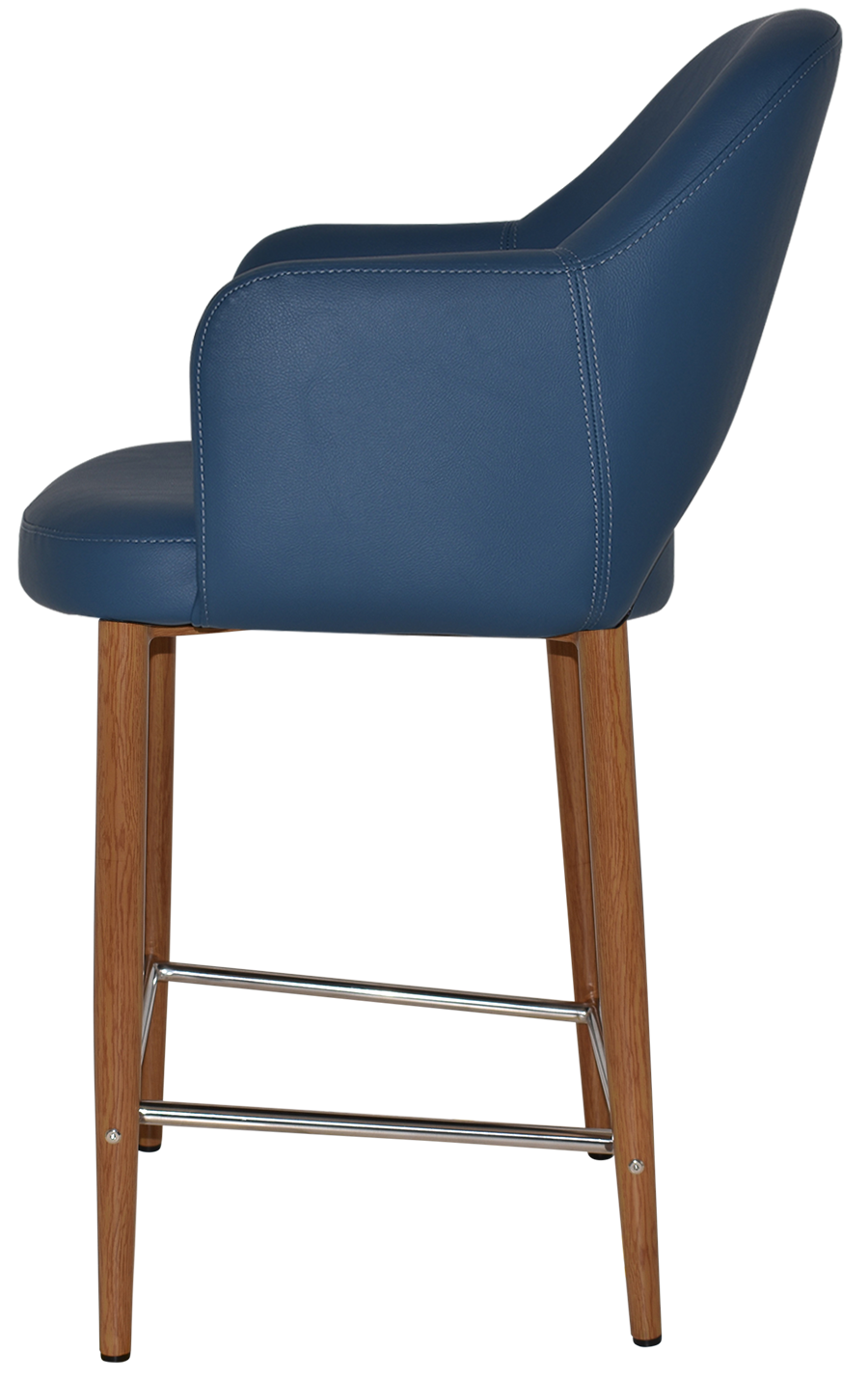 EZ Albury Upholstered Barstool with Light Oak Legs