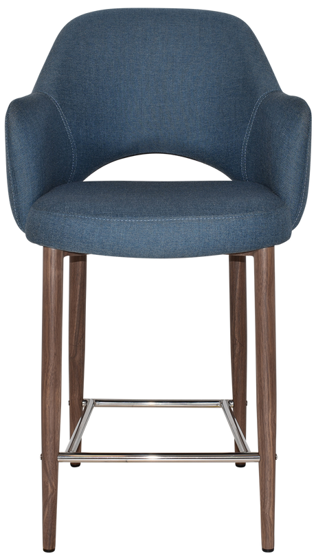 EZ STOOL ALBURY ARM 650 METAL LIGHT WALNUT