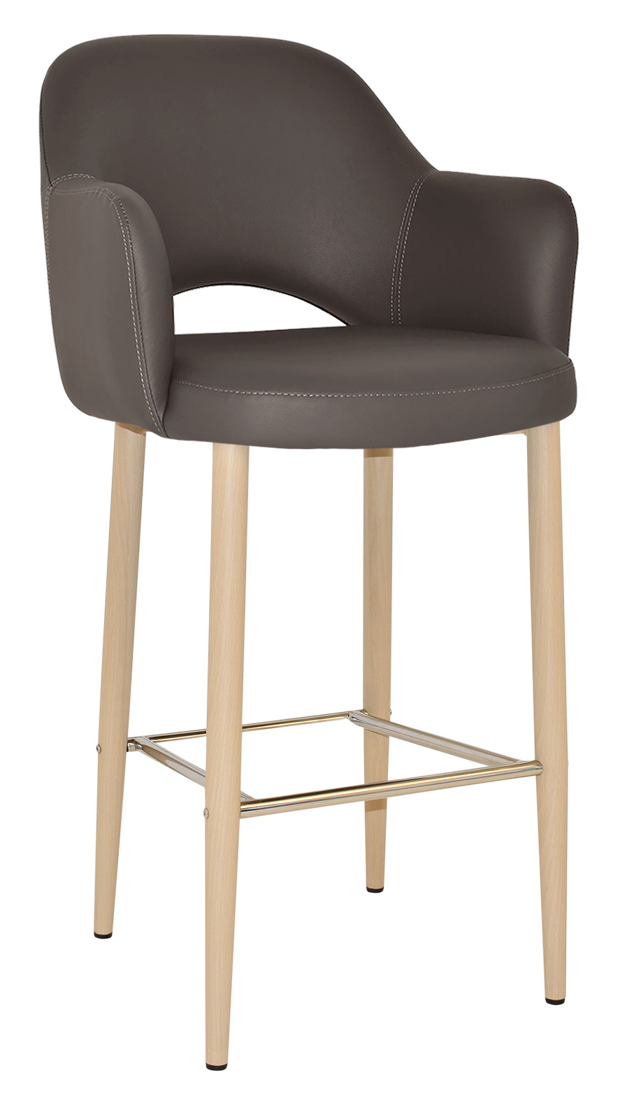 EZ STOOL ALBURY ARM 750 METAL BIRCH