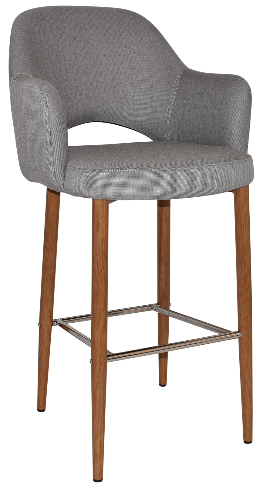 EZ STOOL ALBURY ARM 750 METAL LIGHTOAK