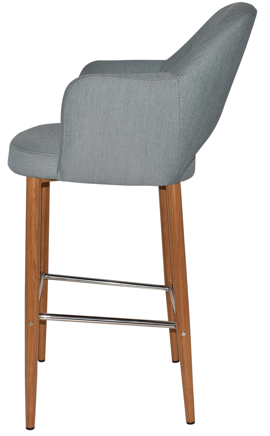 EZ STOOL ALBURY ARM 750 METAL LIGHTOAK