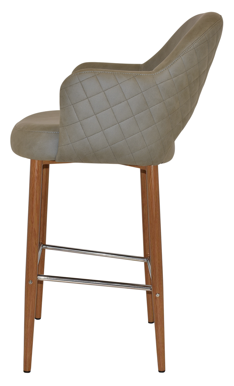 EZ STOOL ALBURY ARM 750 METAL LIGHTOAK