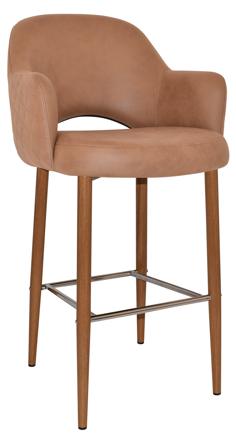 EZ STOOL ALBURY ARM 750 METAL LIGHTOAK