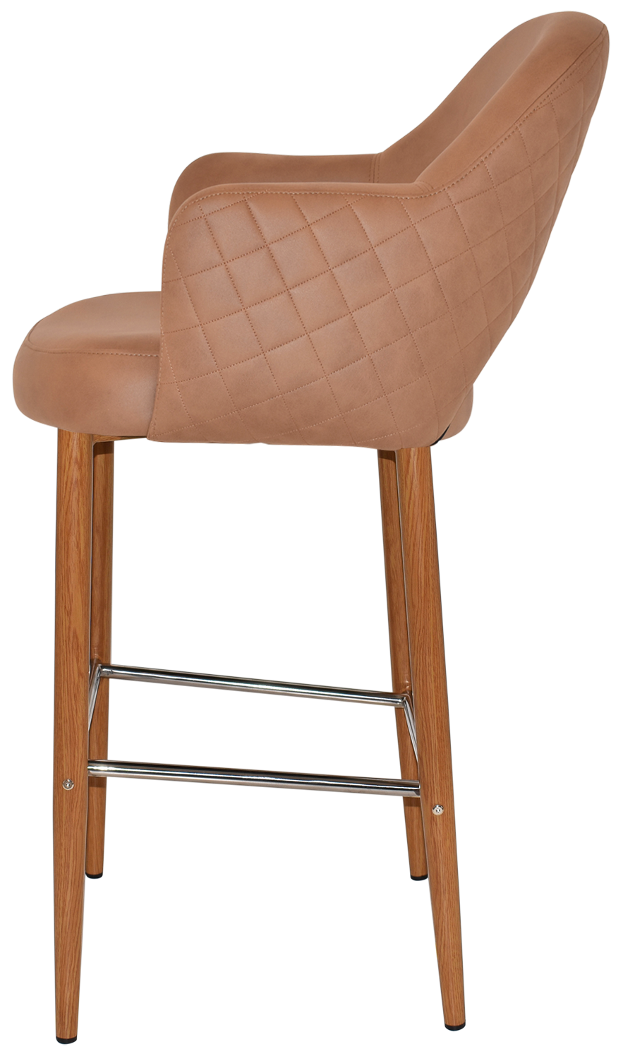 EZ STOOL ALBURY ARM 750 METAL LIGHTOAK