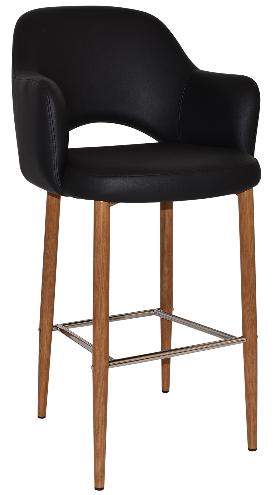 EZ STOOL ALBURY ARM 750 METAL LIGHTOAK