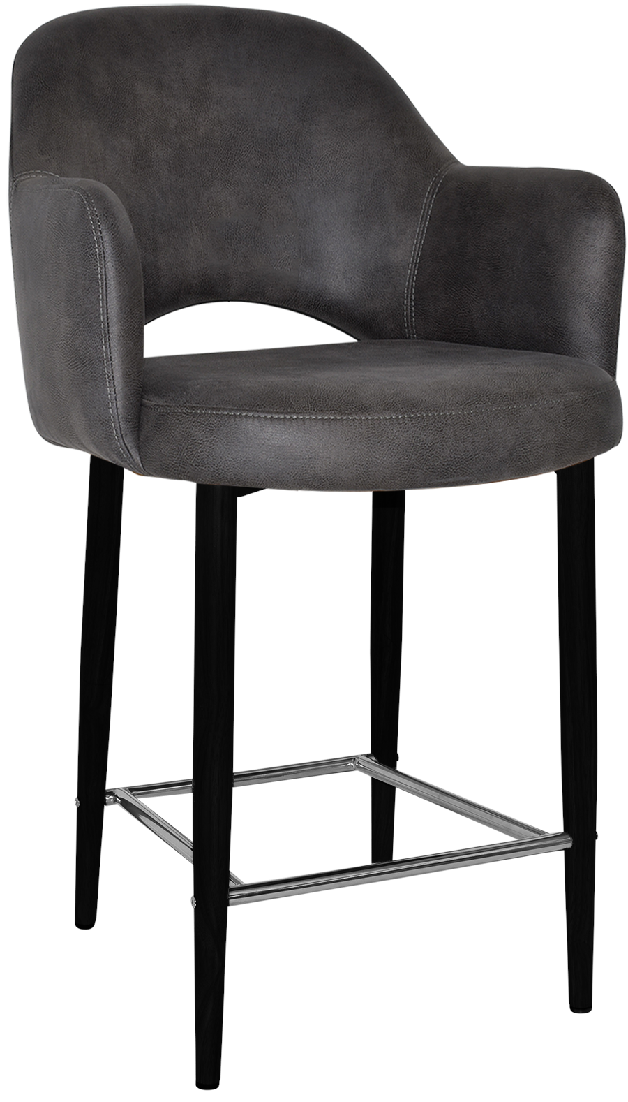 EZ STOOL ALBURY ARM 650 METAL BLACK
