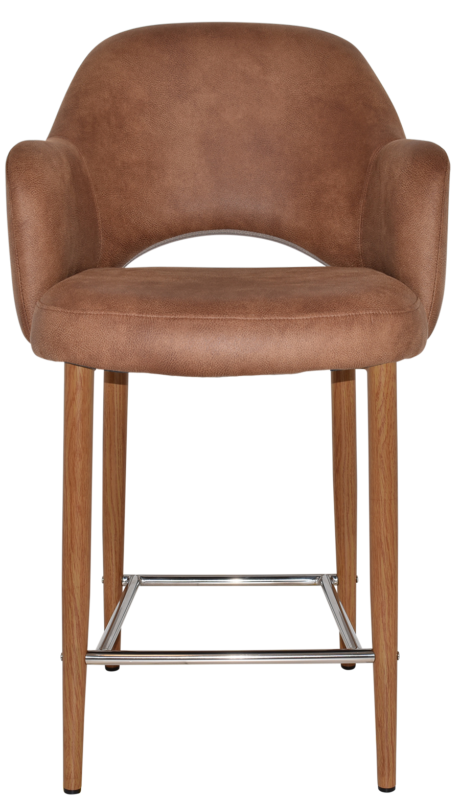 EZ Albury Upholstered Barstool with Light Oak Legs