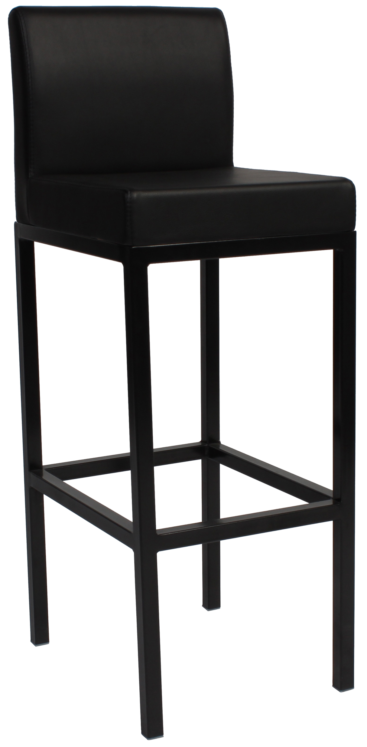 EZ Dublin Black Metal Leg Vinyl Seat Barstool