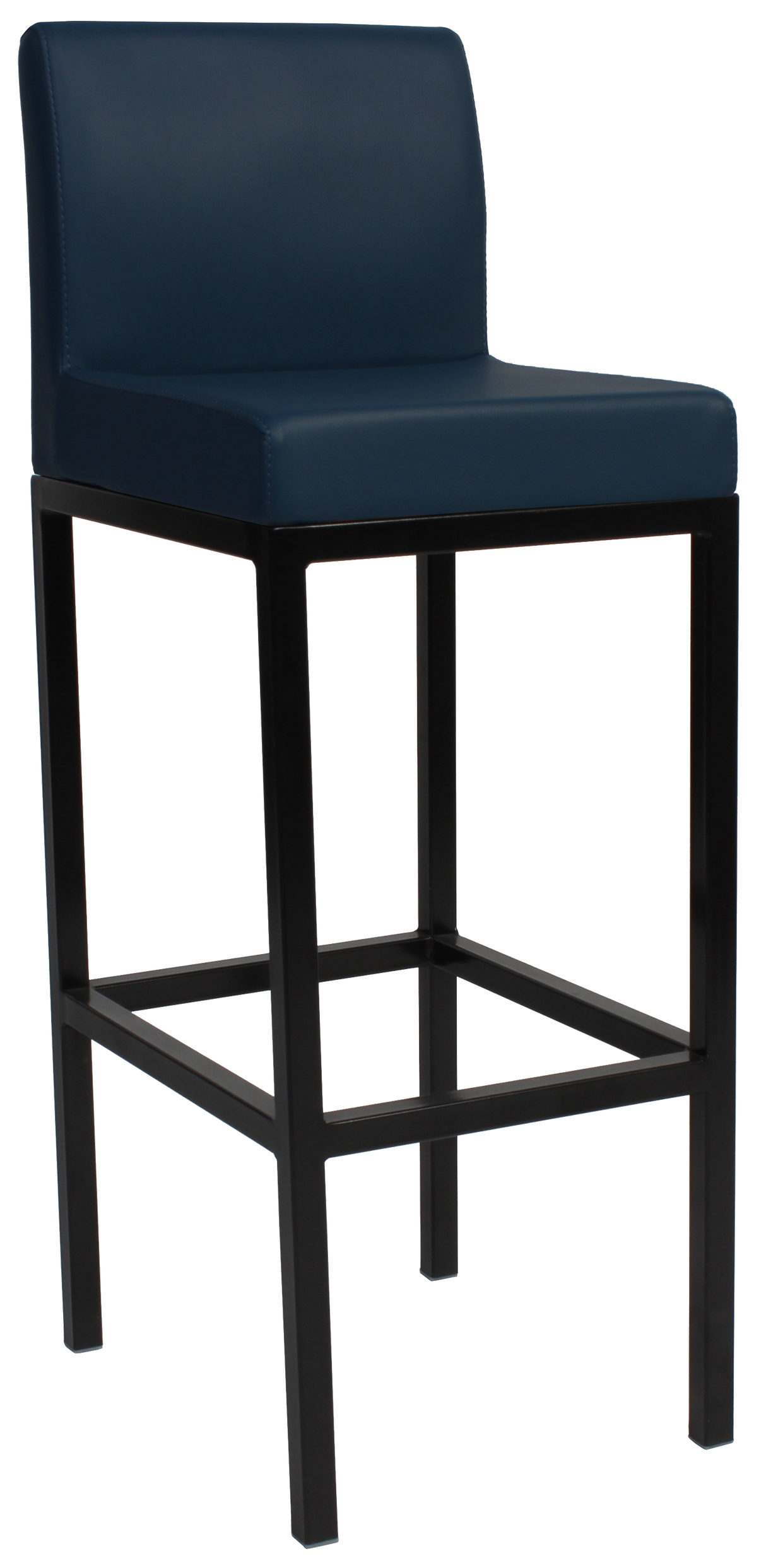 EZ Dublin Black Metal Leg Vinyl Seat Barstool