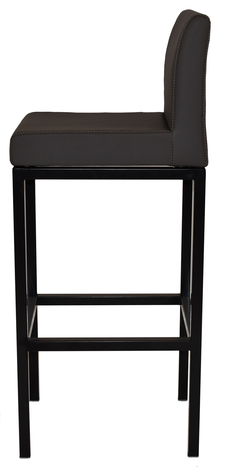 EZ Dublin Black Metal Leg Vinyl Seat Barstool