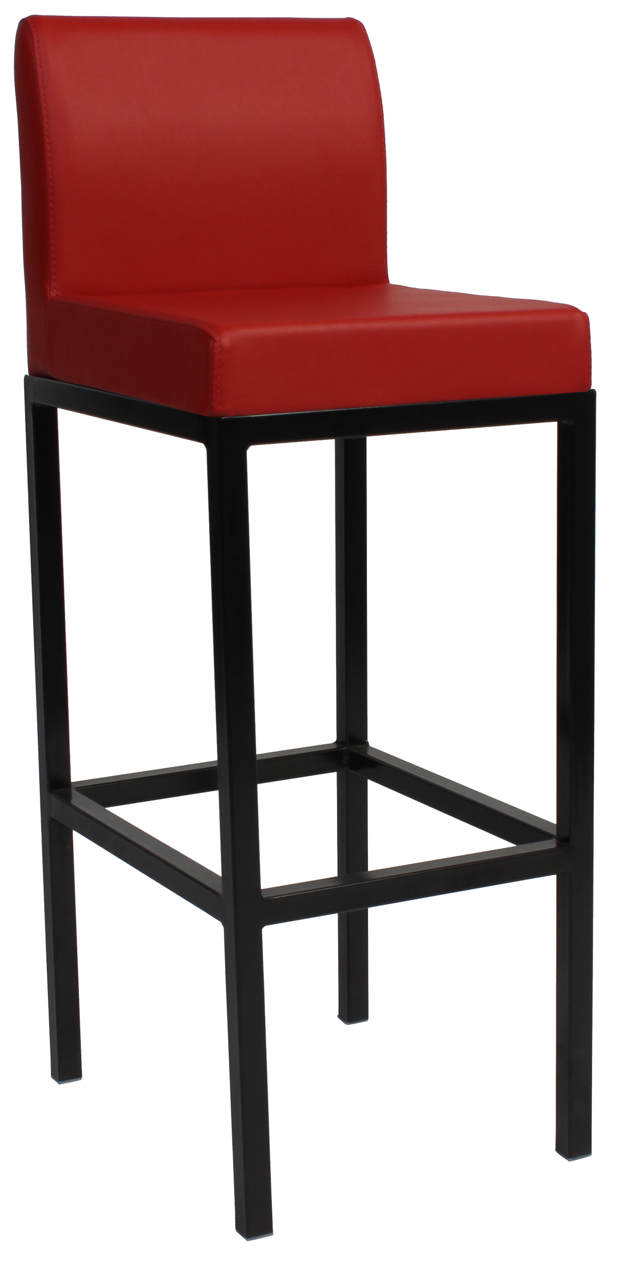 EZ Dublin Black Metal Leg Vinyl Seat Barstool