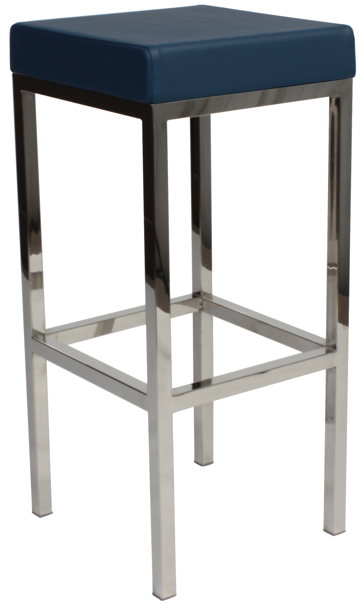 EZ Oslo Stainless Steel Base Vinyl Upholstered Seat Barstool