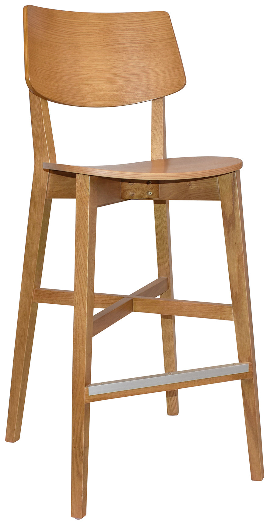 EZ Phoenix Light Oak Stained Solid Timber Framed Barstool