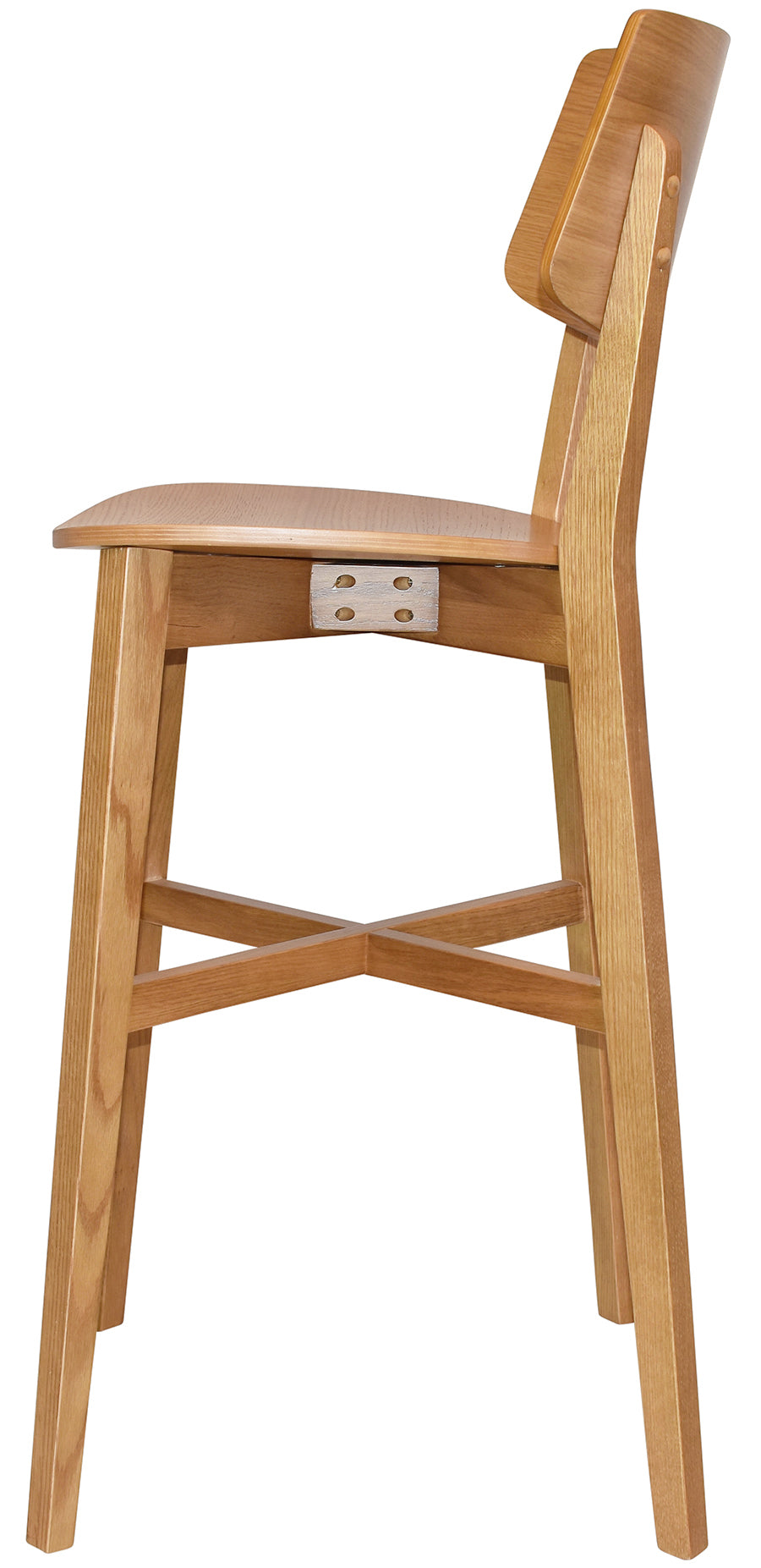 EZ Phoenix Light Oak Stained Solid Timber Framed Barstool