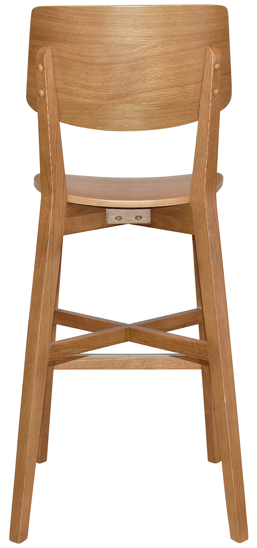 EZ Phoenix Light Oak Stained Solid Timber Framed Barstool