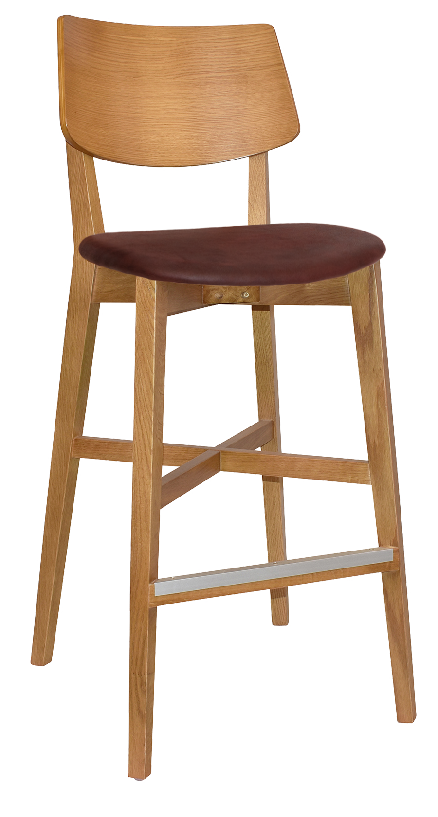 EZ Phoenix Light Oak Stained Solid Timber Framed Barstool