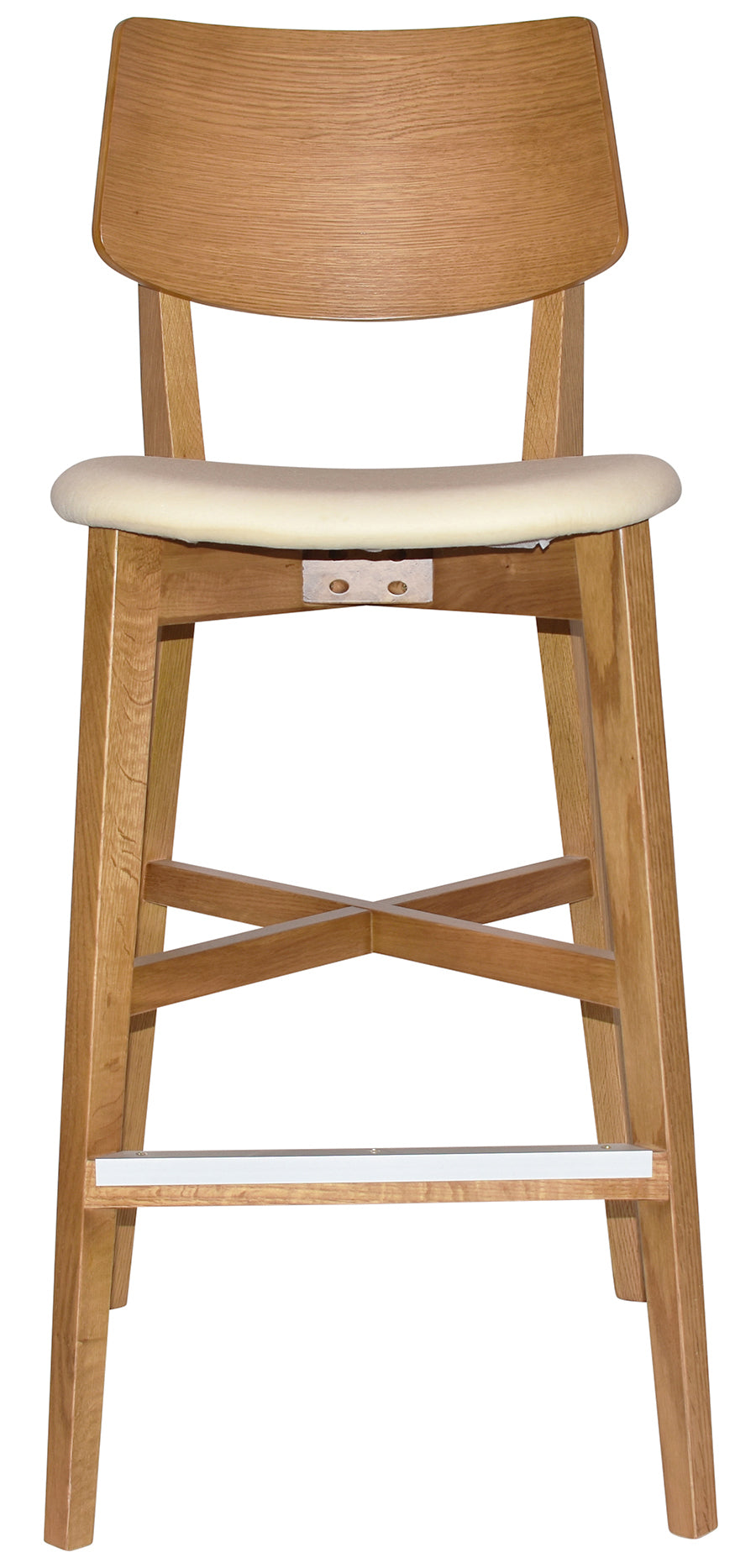 EZ Phoenix Light Oak Stained Solid Timber Framed Barstool
