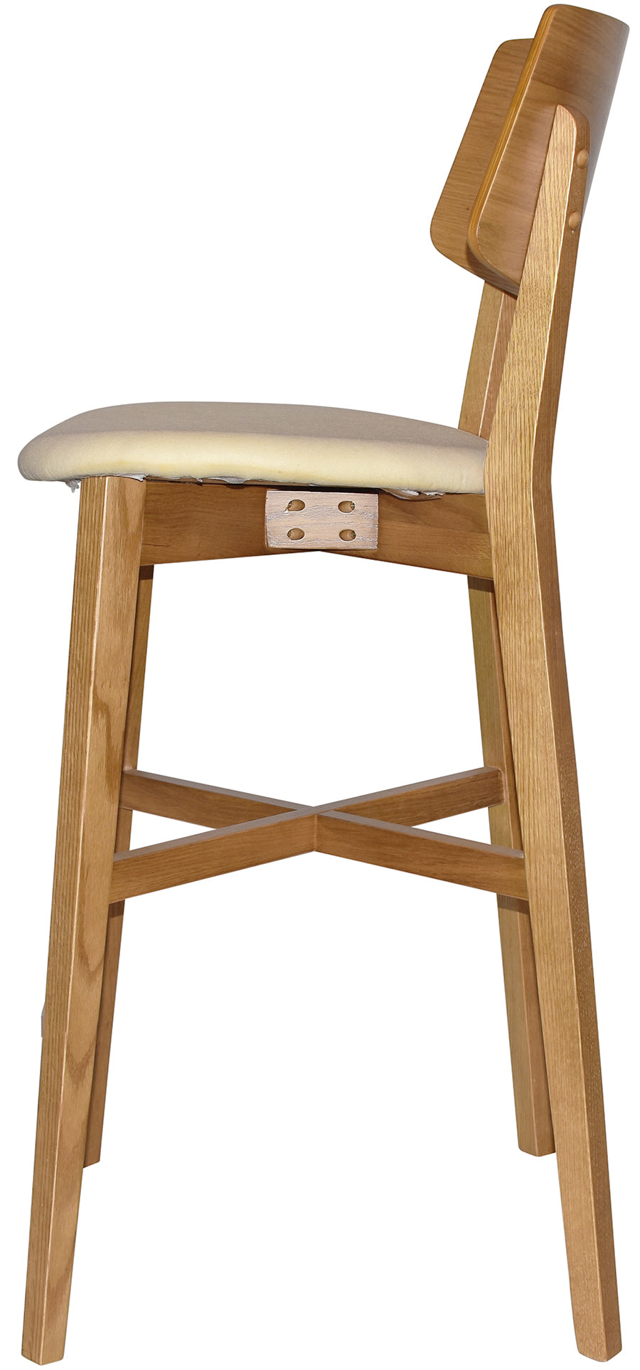 EZ Phoenix Light Oak Stained Solid Timber Framed Barstool