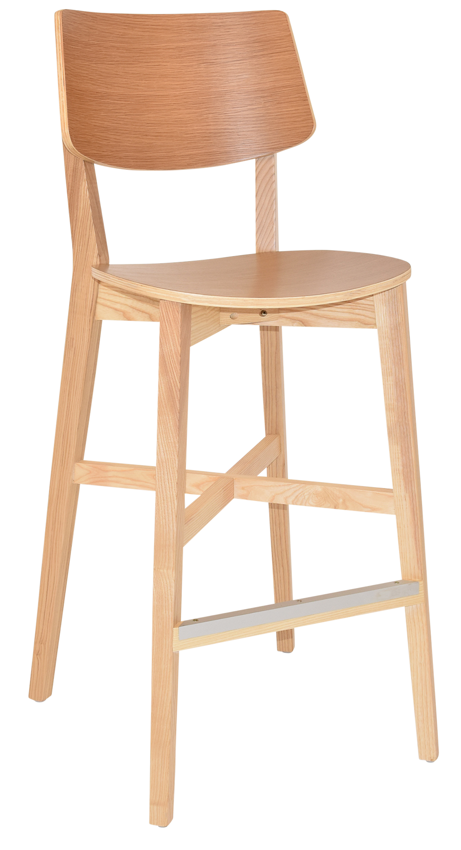 EZ Phoenix Natural Stained Solid Timber Framed Barstool