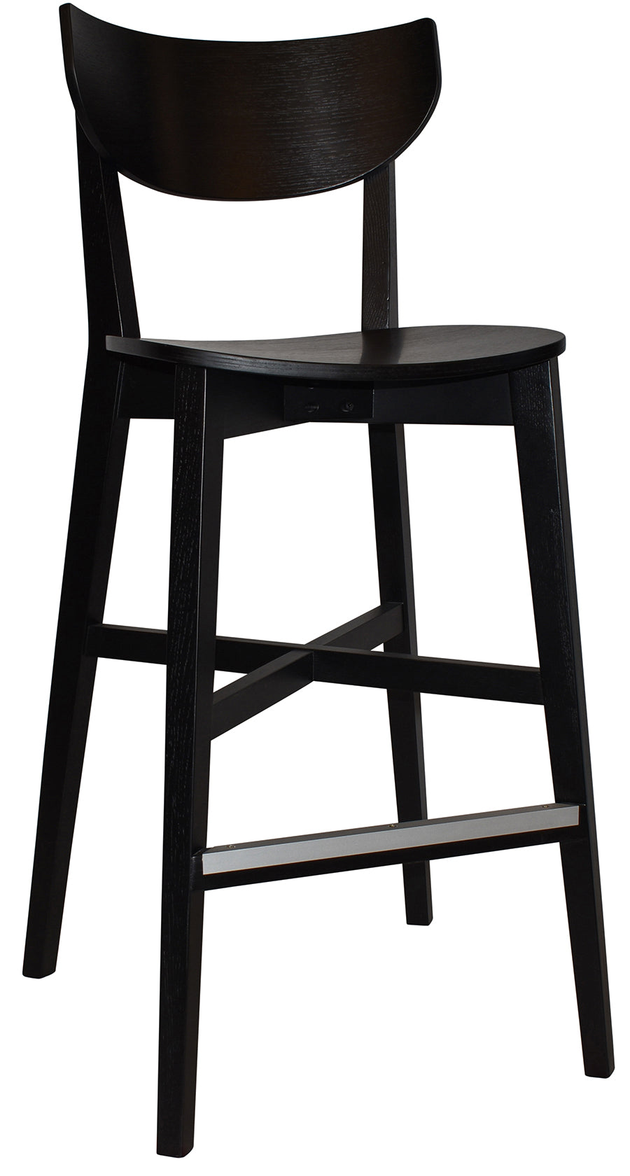 EZ Rialto Black Stained Solid Timber Framed Barstool