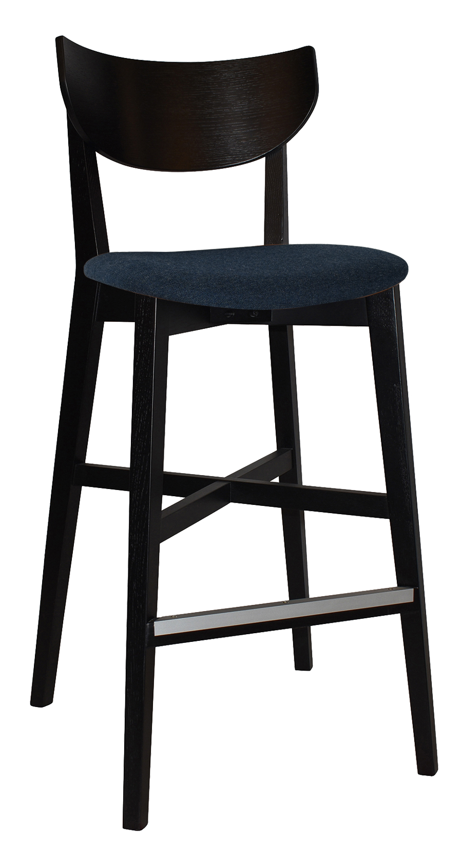 EZ Rialto Black Stained Solid Timber Framed Barstool