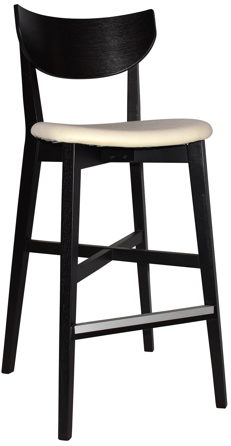 EZ Rialto Black Stained Solid Timber Framed Barstool