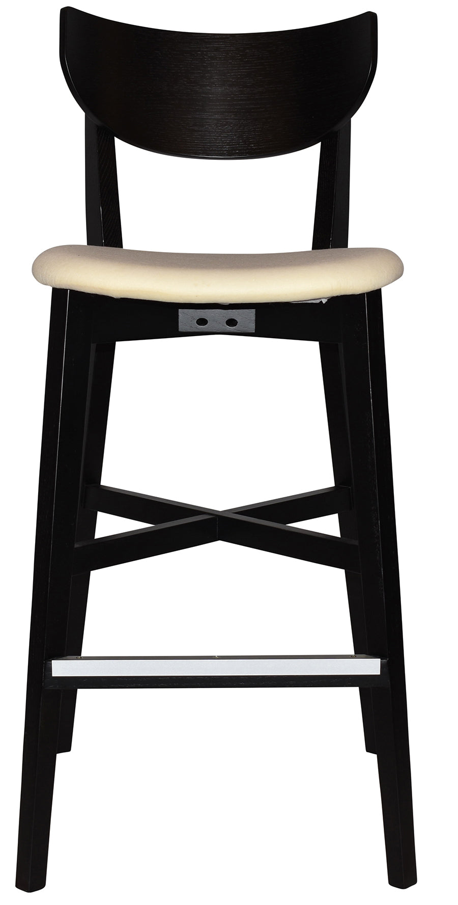 EZ Rialto Black Stained Solid Timber Framed Barstool