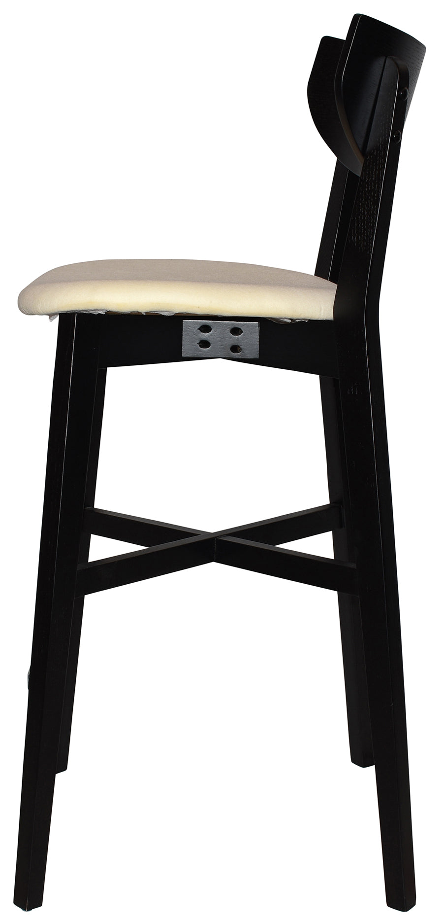EZ Rialto Black Stained Solid Timber Framed Barstool