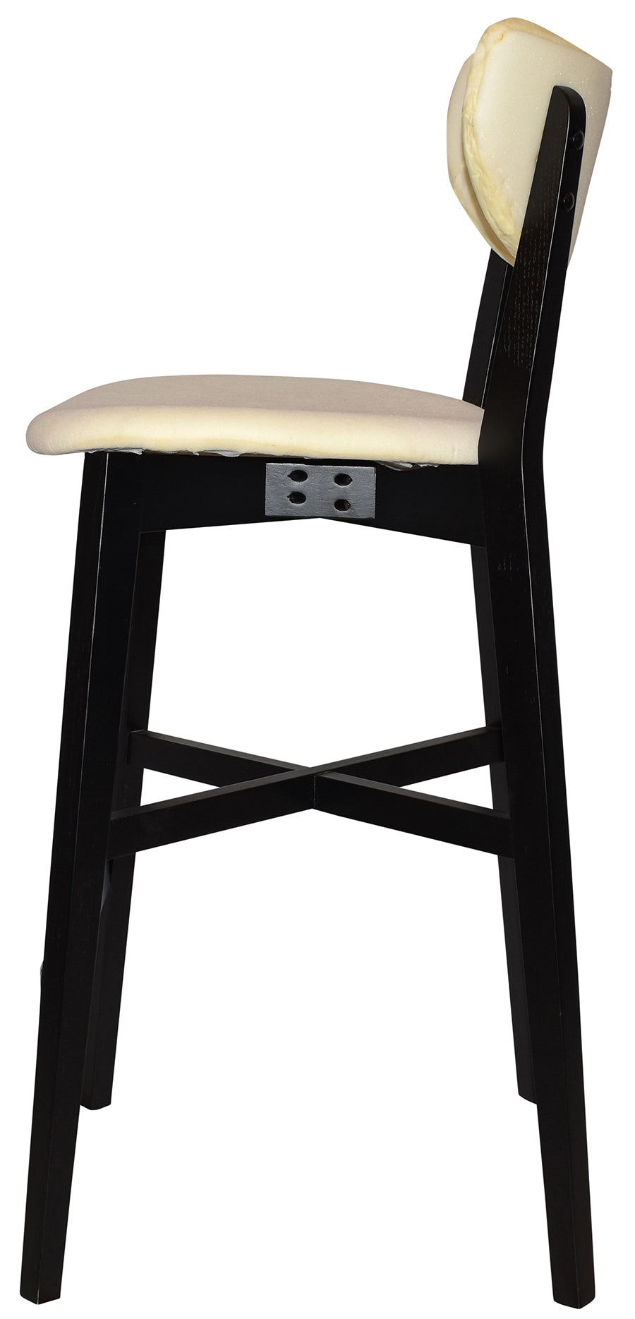 EZ Rialto Black Stained Solid Timber Framed Barstool