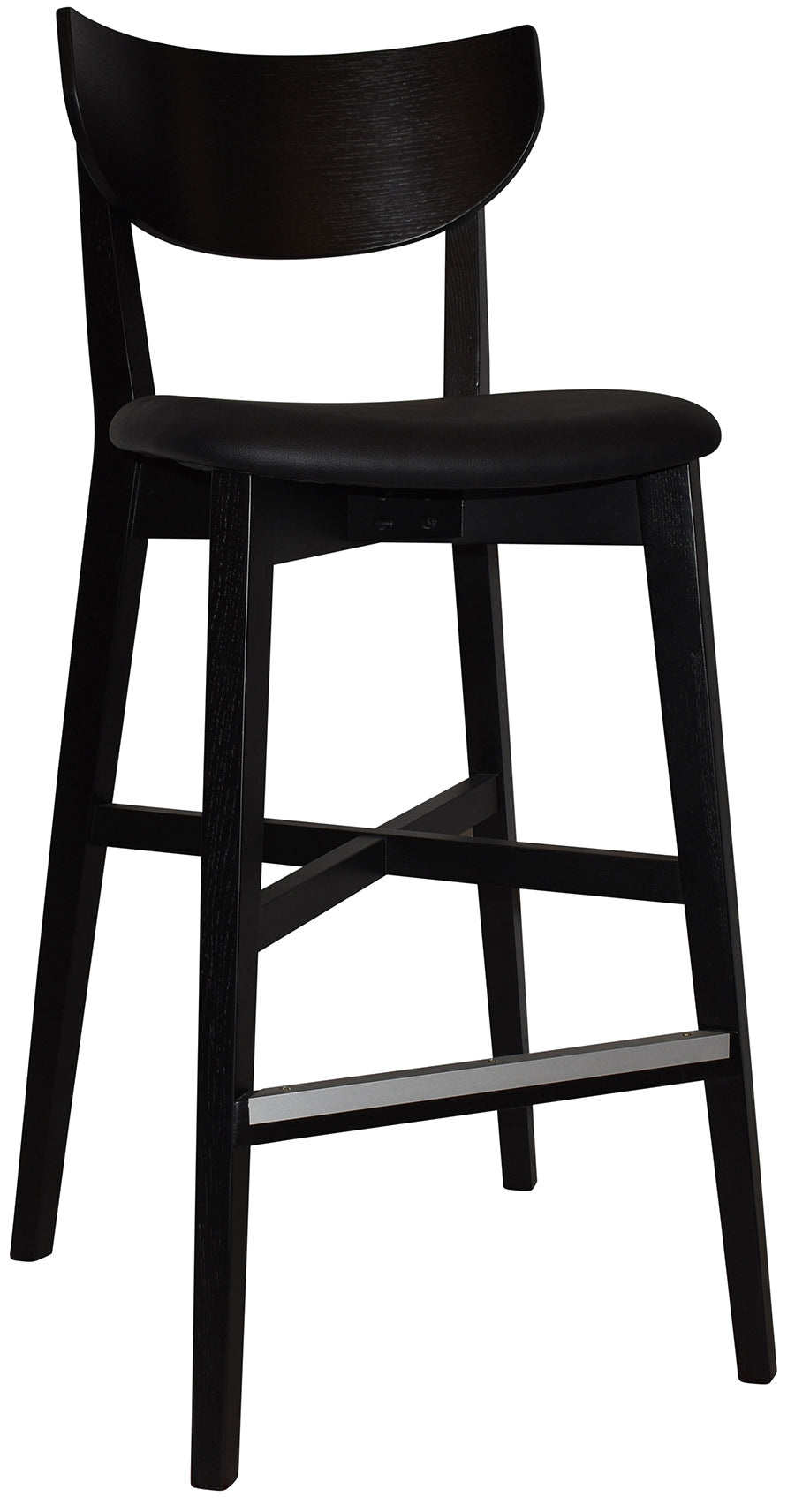 EZ Rialto Black Stained Solid Timber Framed Barstool