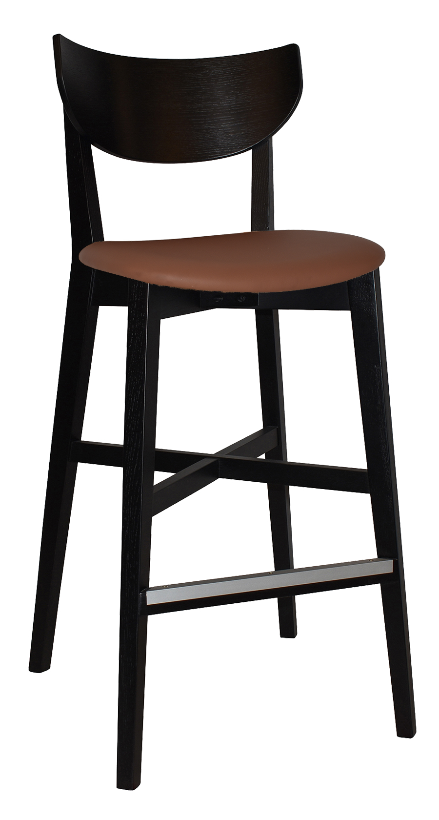 EZ Rialto Black Stained Solid Timber Framed Barstool