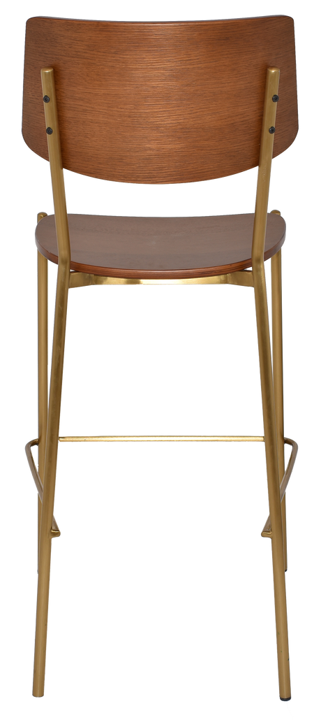 EZ STOOL TEXAS BRASS - LIGHT WALNUT
