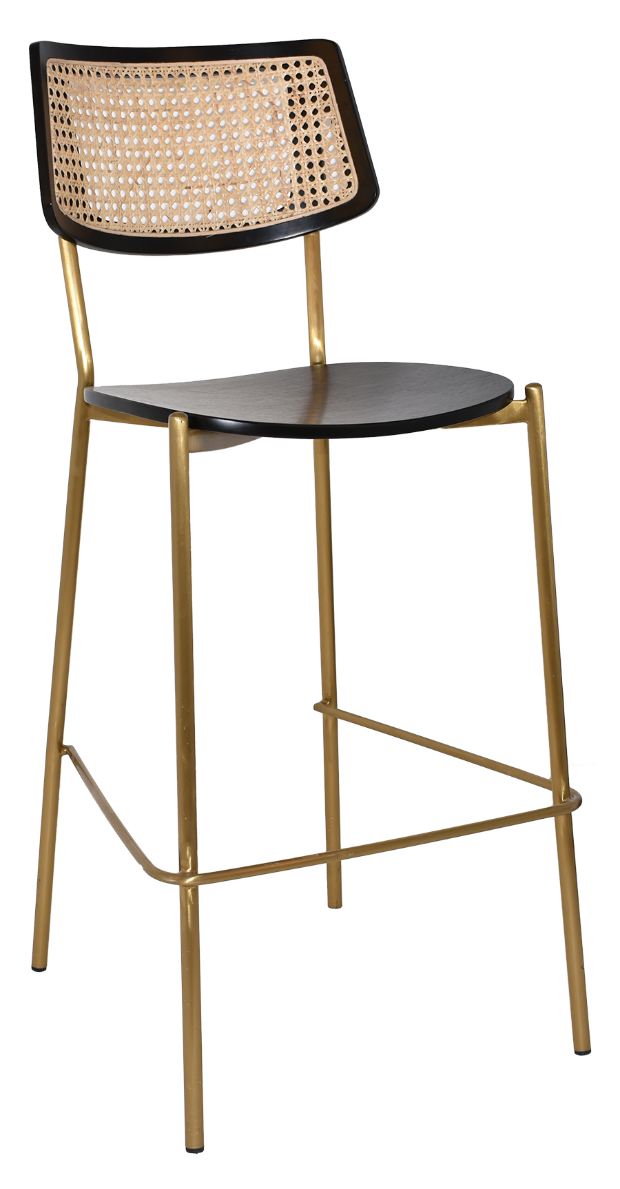 EZ STOOL TEXAS BRASS - RATTAN BLACK