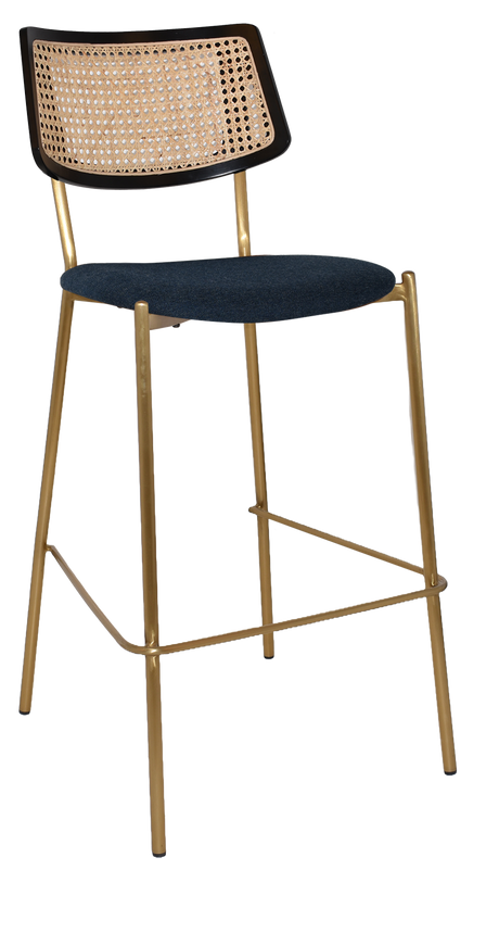 EZ STOOL TEXAS BRASS - RATTAN BLACK