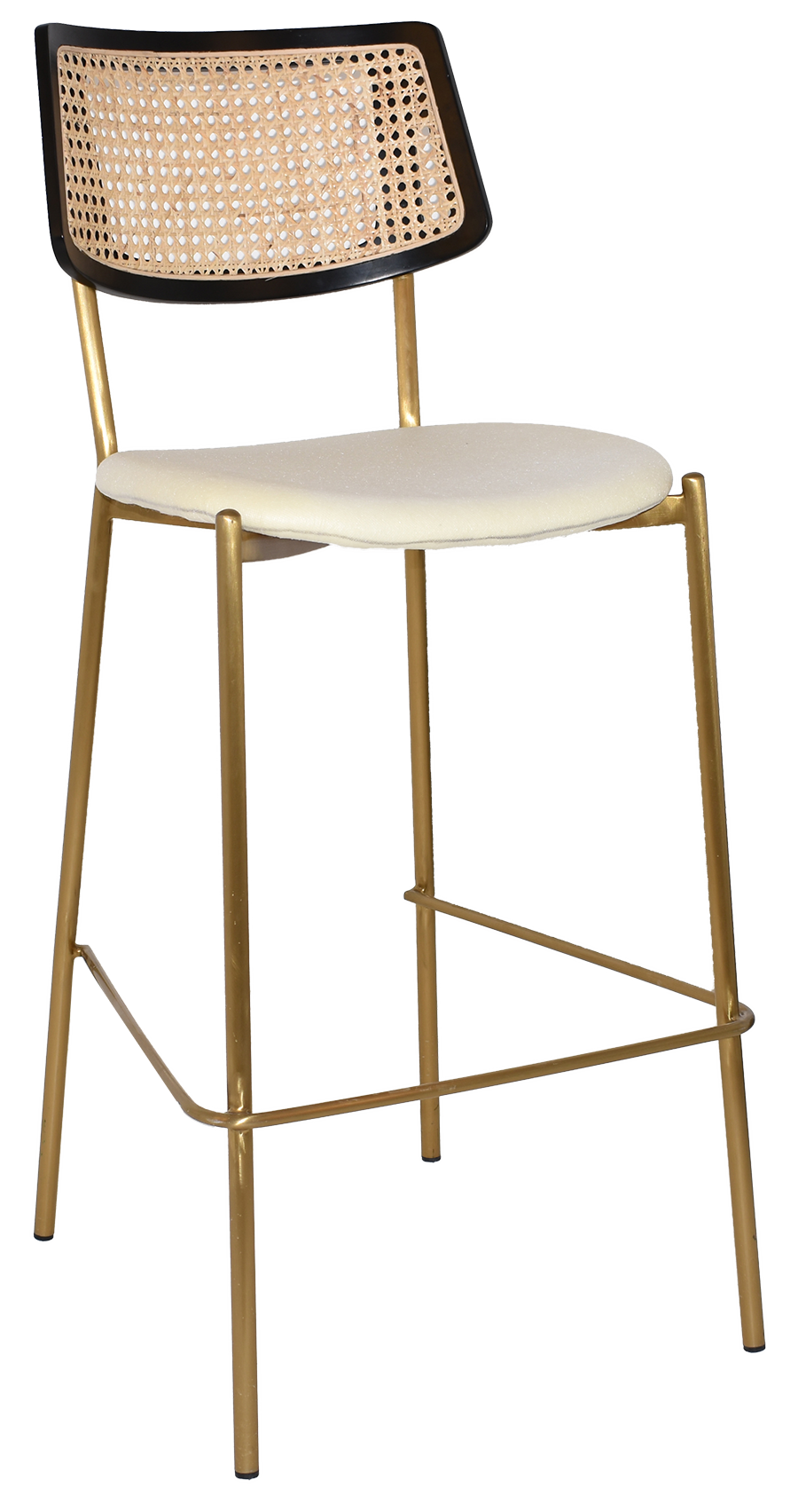 EZ STOOL TEXAS BRASS - RATTAN BLACK