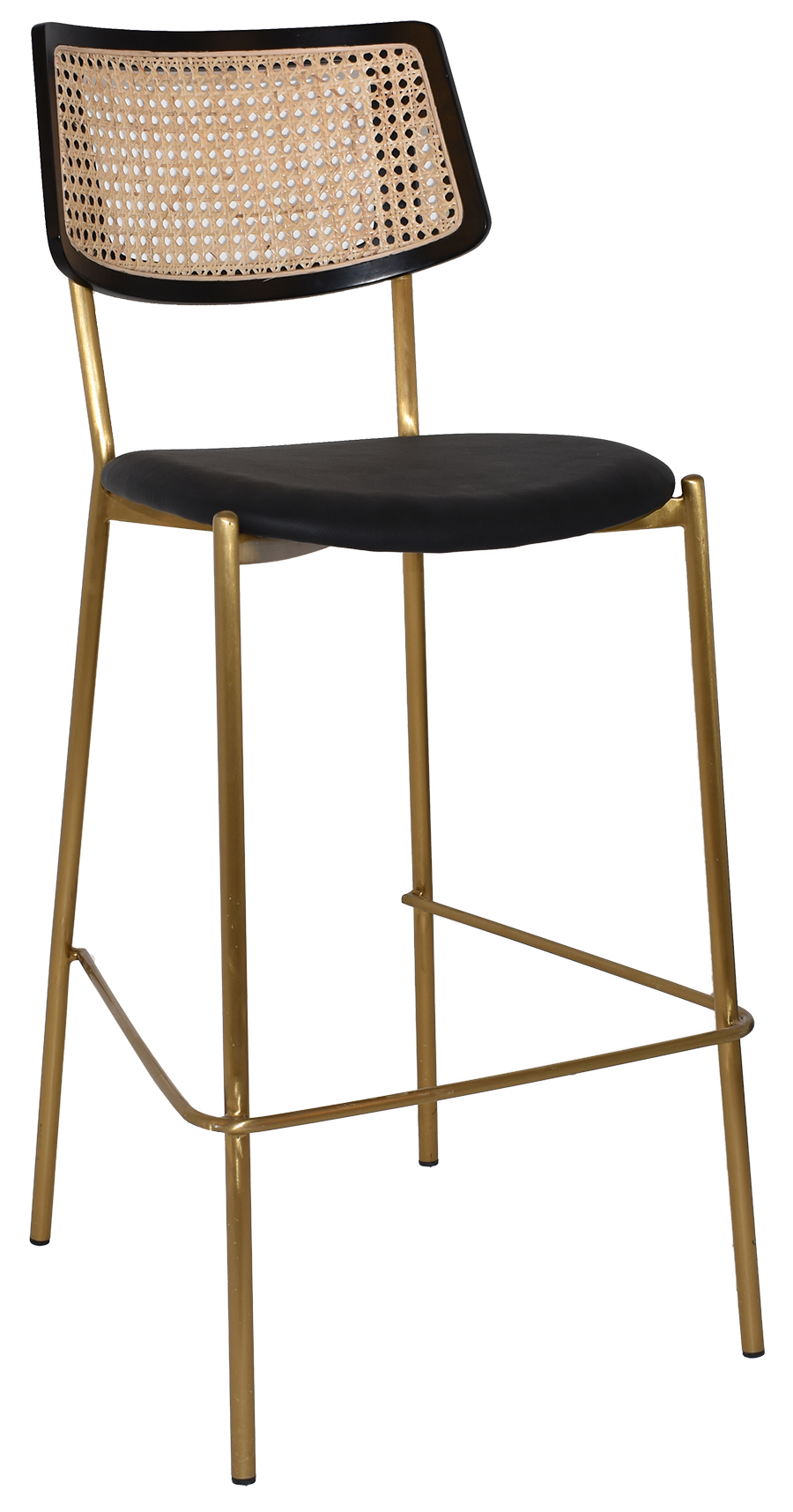 EZ STOOL TEXAS BRASS - RATTAN BLACK