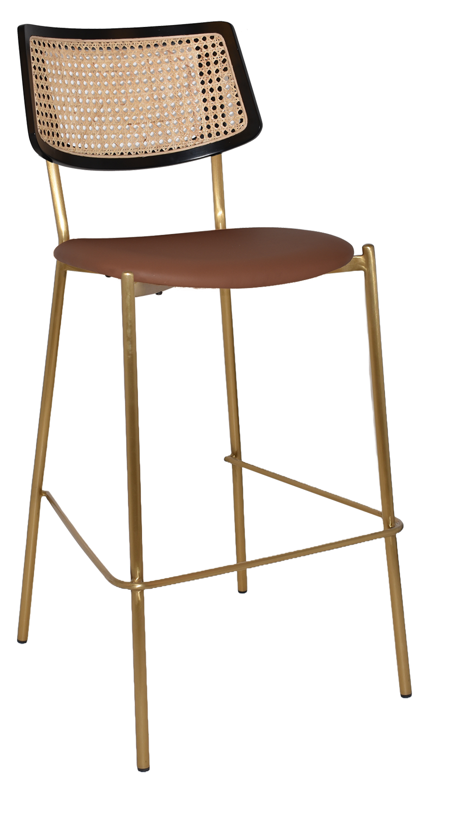 EZ STOOL TEXAS BRASS - RATTAN BLACK