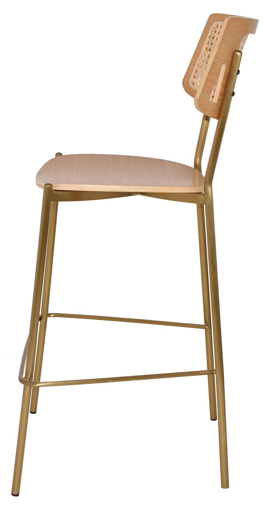 EZ Texas Metal Leg Rattan Back Barstool - Natural
