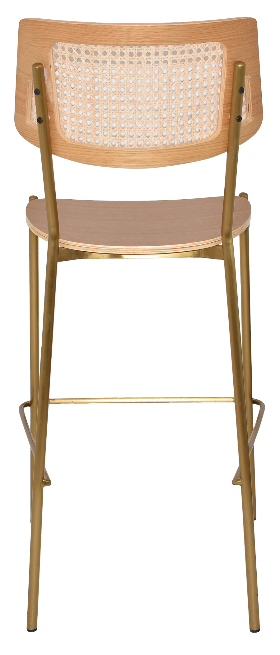 EZ Texas Metal Leg Rattan Back Barstool - Natural