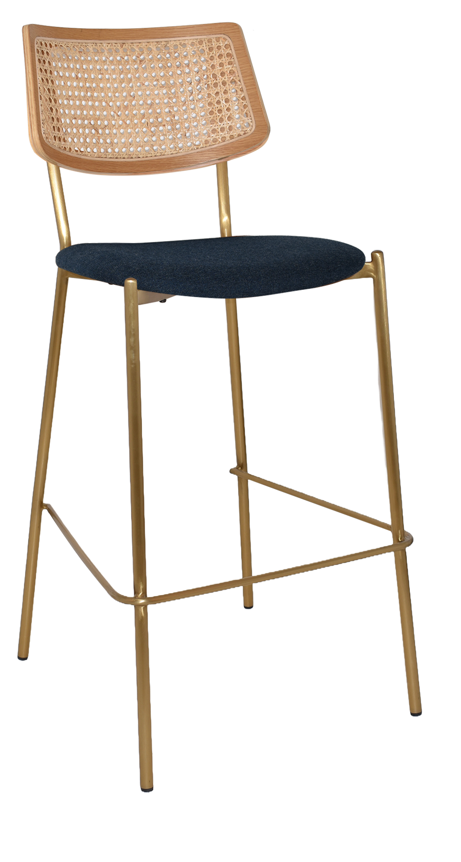 EZ Texas Metal Leg Rattan Back Barstool - Natural