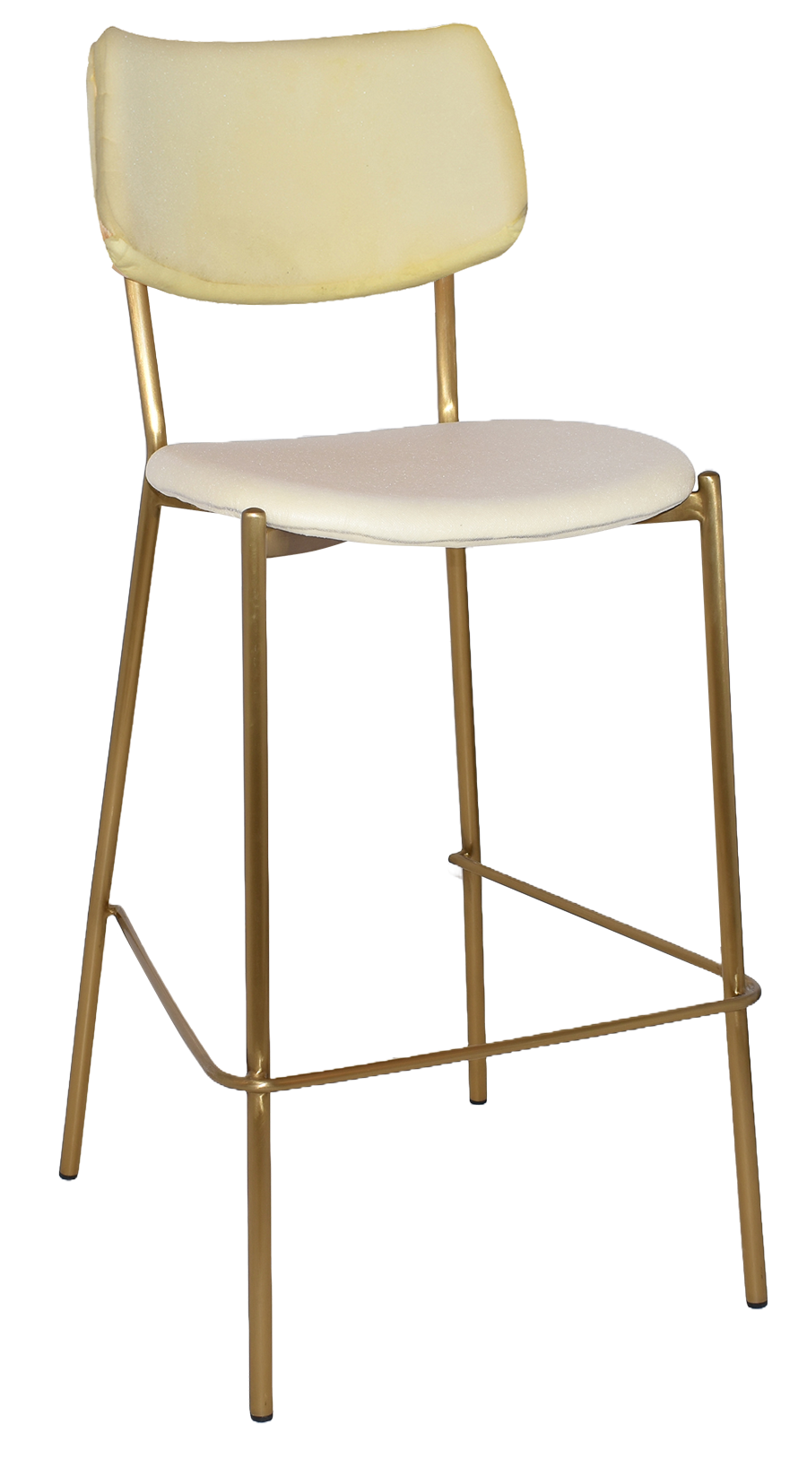 EZ Texas Metal Leg PU Leather Upholstered Barstool