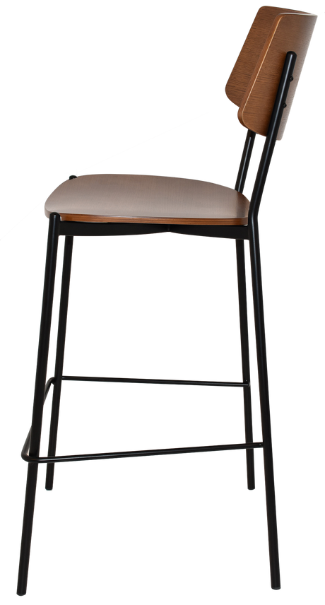 EZ STOOL TEXAS BLACK - LIGHT WALNUT