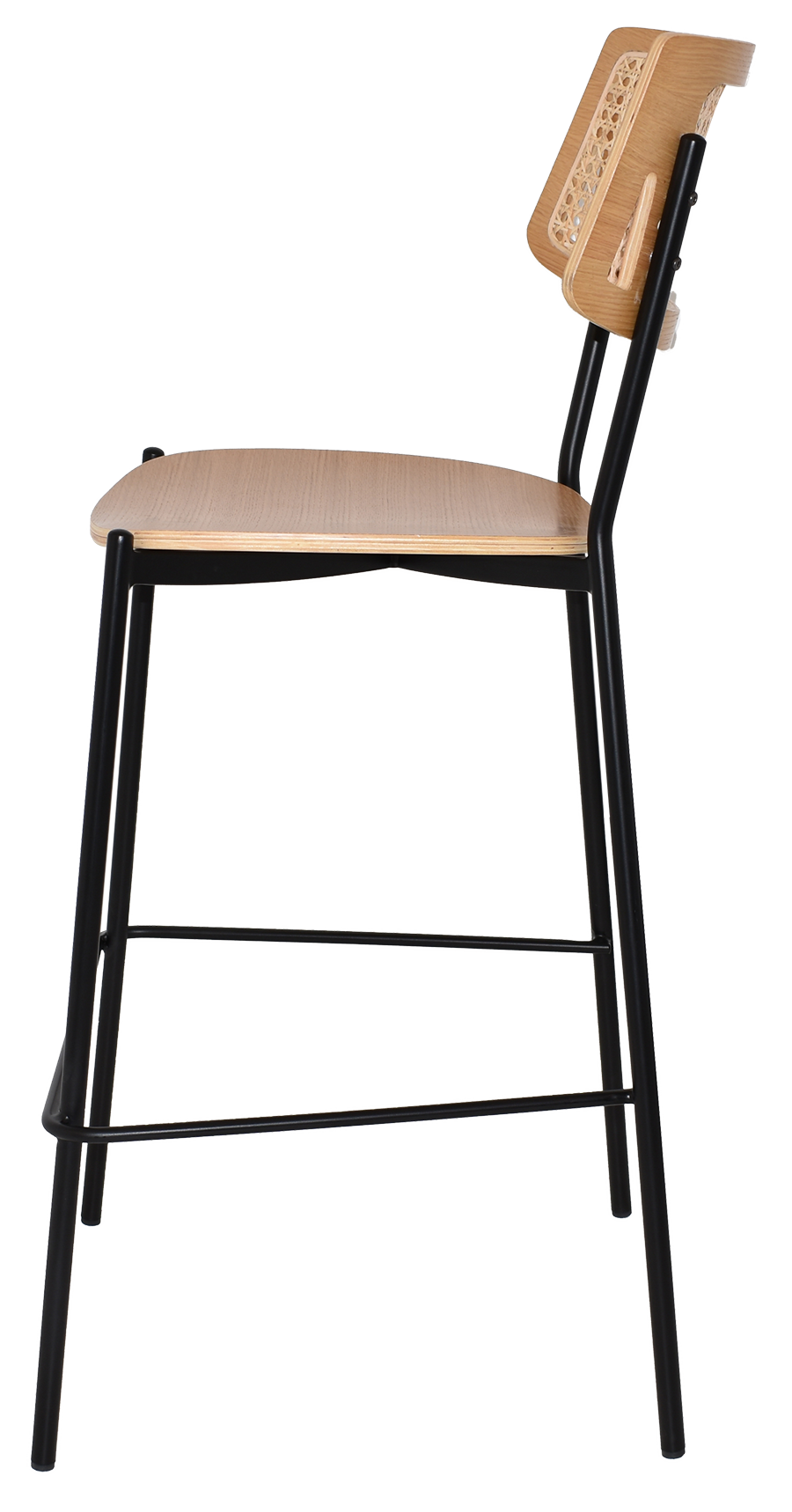 EZ Texas Metal Leg Rattan Back Barstool - Natural