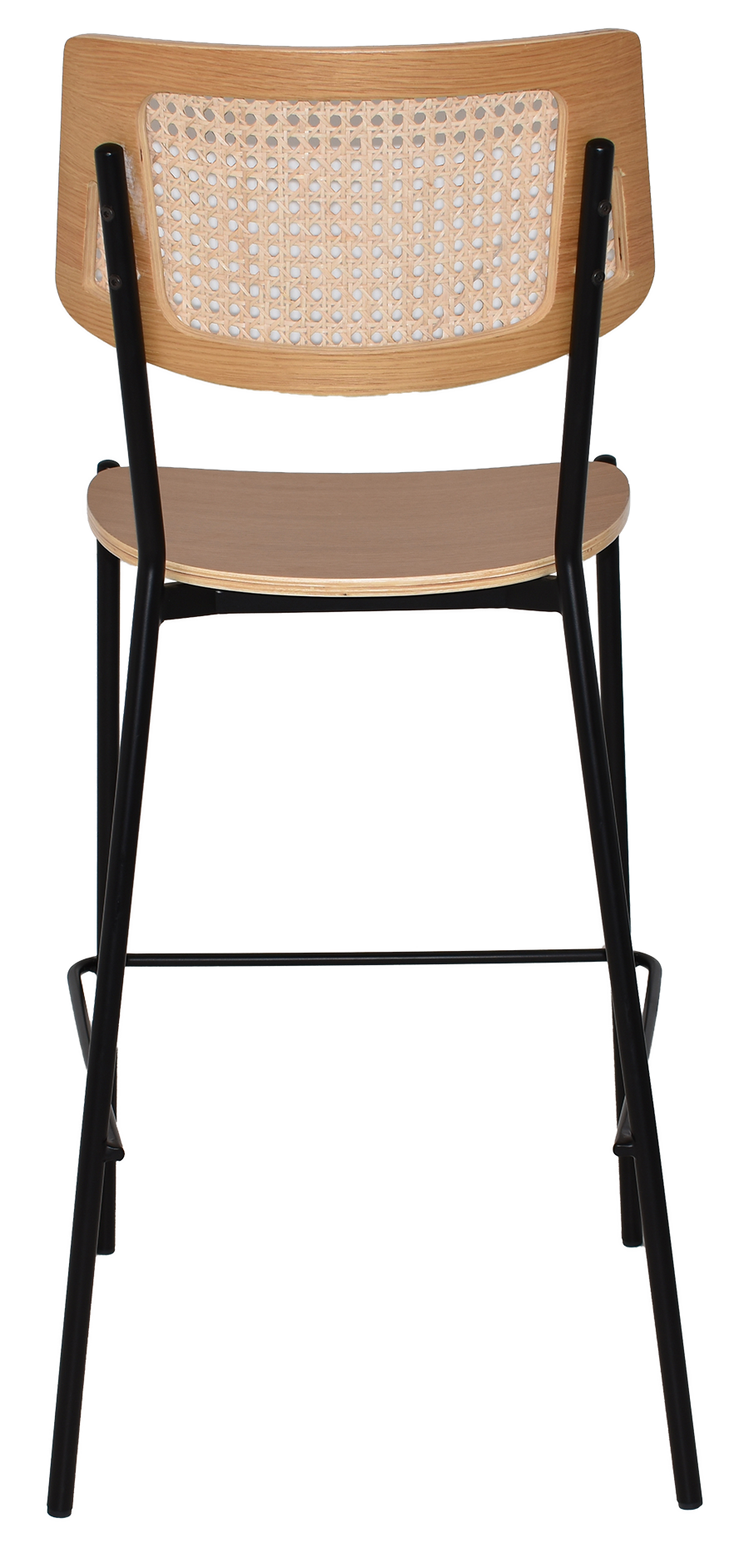EZ Texas Metal Leg Rattan Back Barstool - Natural