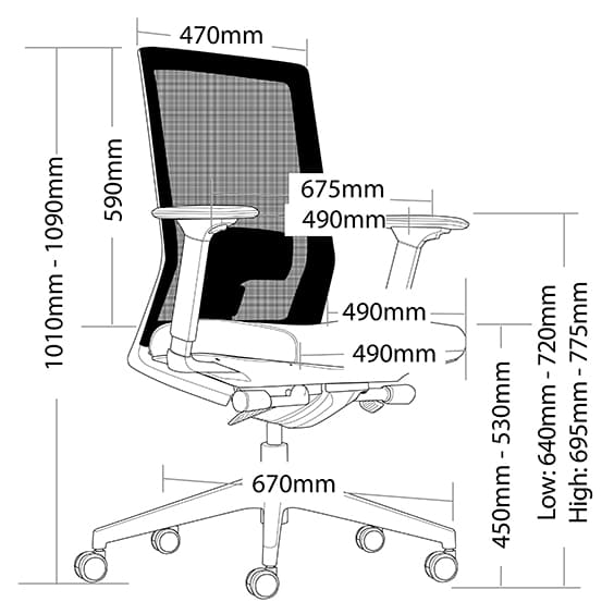 ST Kube High Meshback Executive Chair