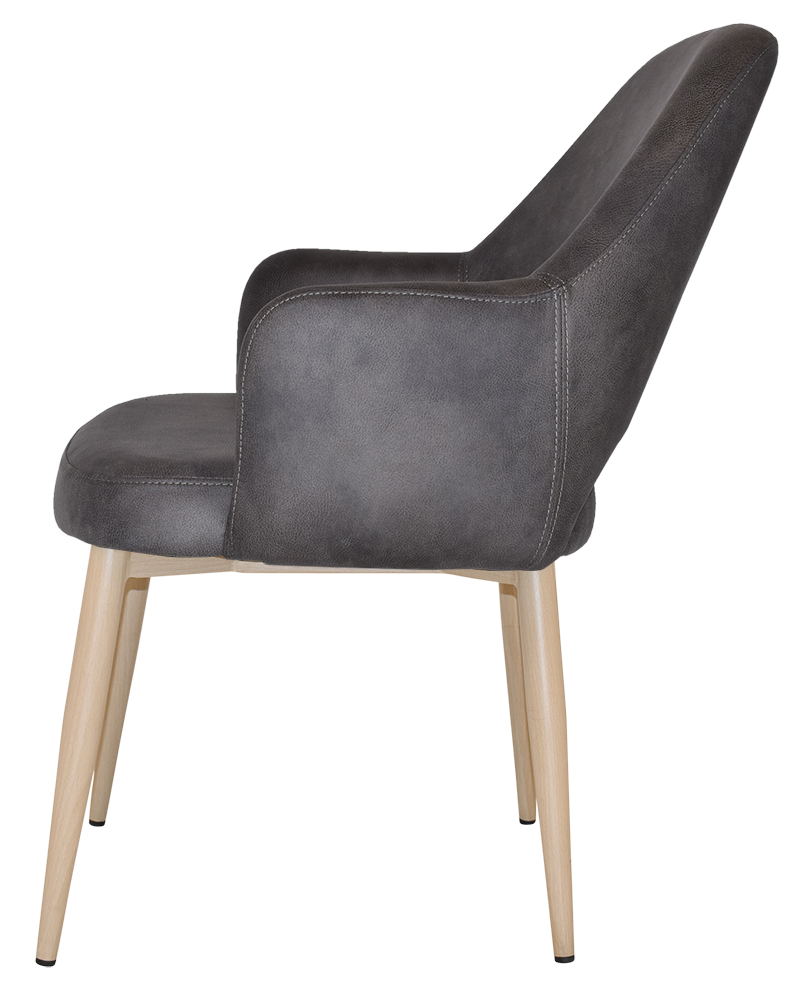 EZ Albury Birch Metal Leg Upholstered Hospitality XL Armchair