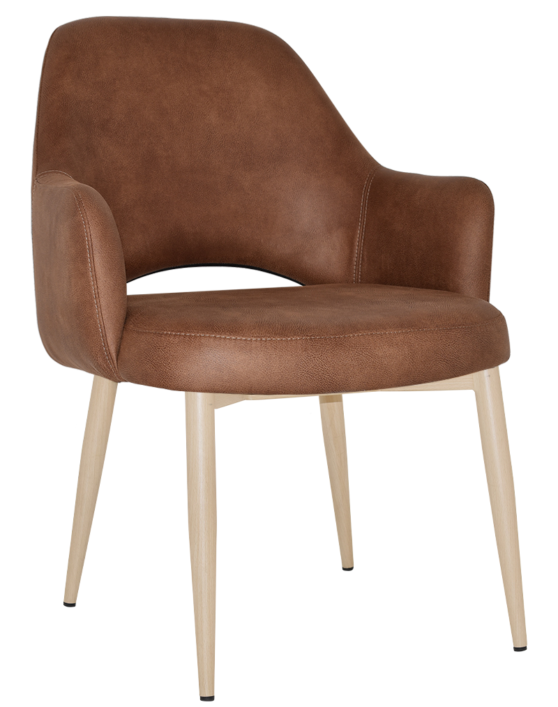 EZ Albury Birch Metal Leg Upholstered Hospitality XL Armchair