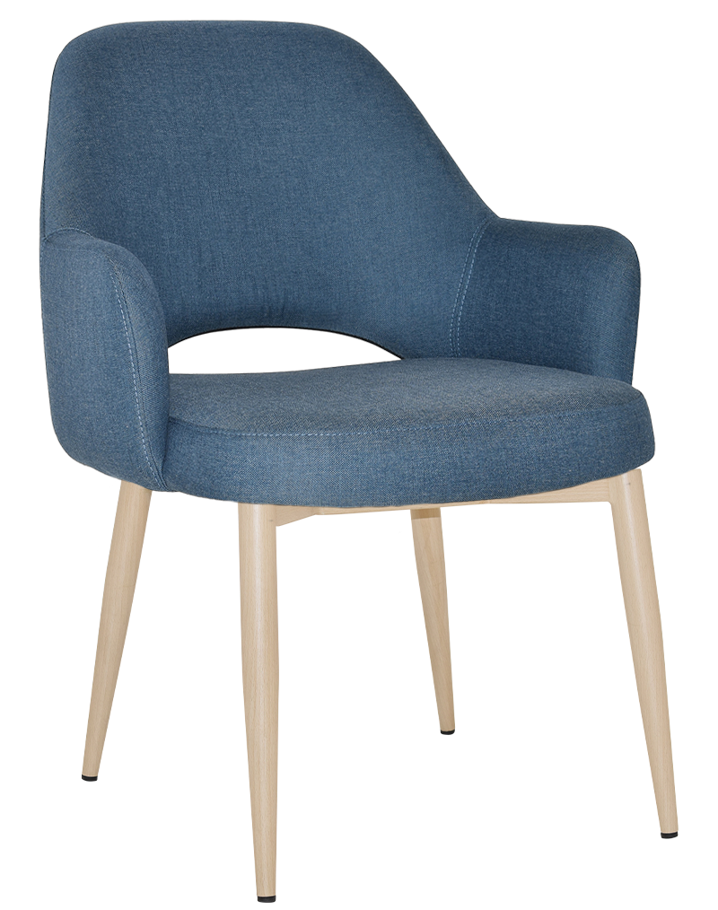 EZ Albury Birch Metal Leg Upholstered Hospitality XL Armchair