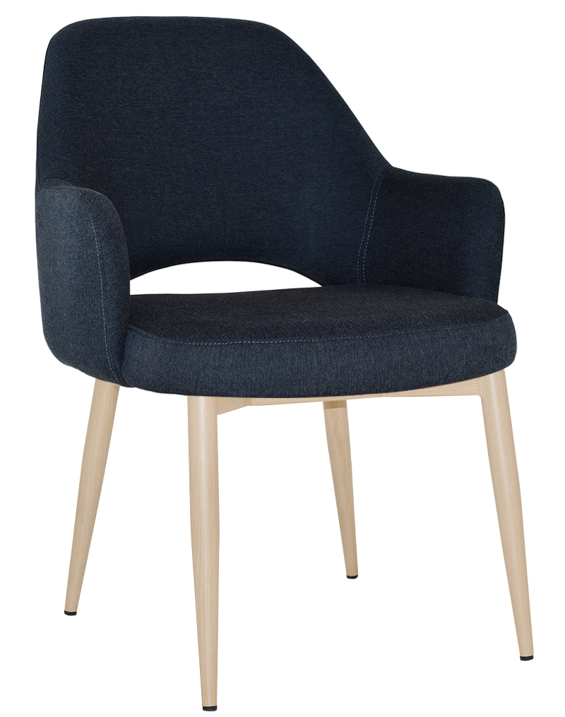 EZ Albury Birch Metal Leg Upholstered Hospitality XL Armchair