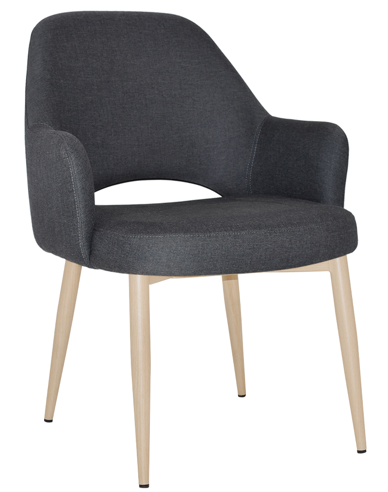 EZ Albury Birch Metal Leg Upholstered Hospitality XL Armchair